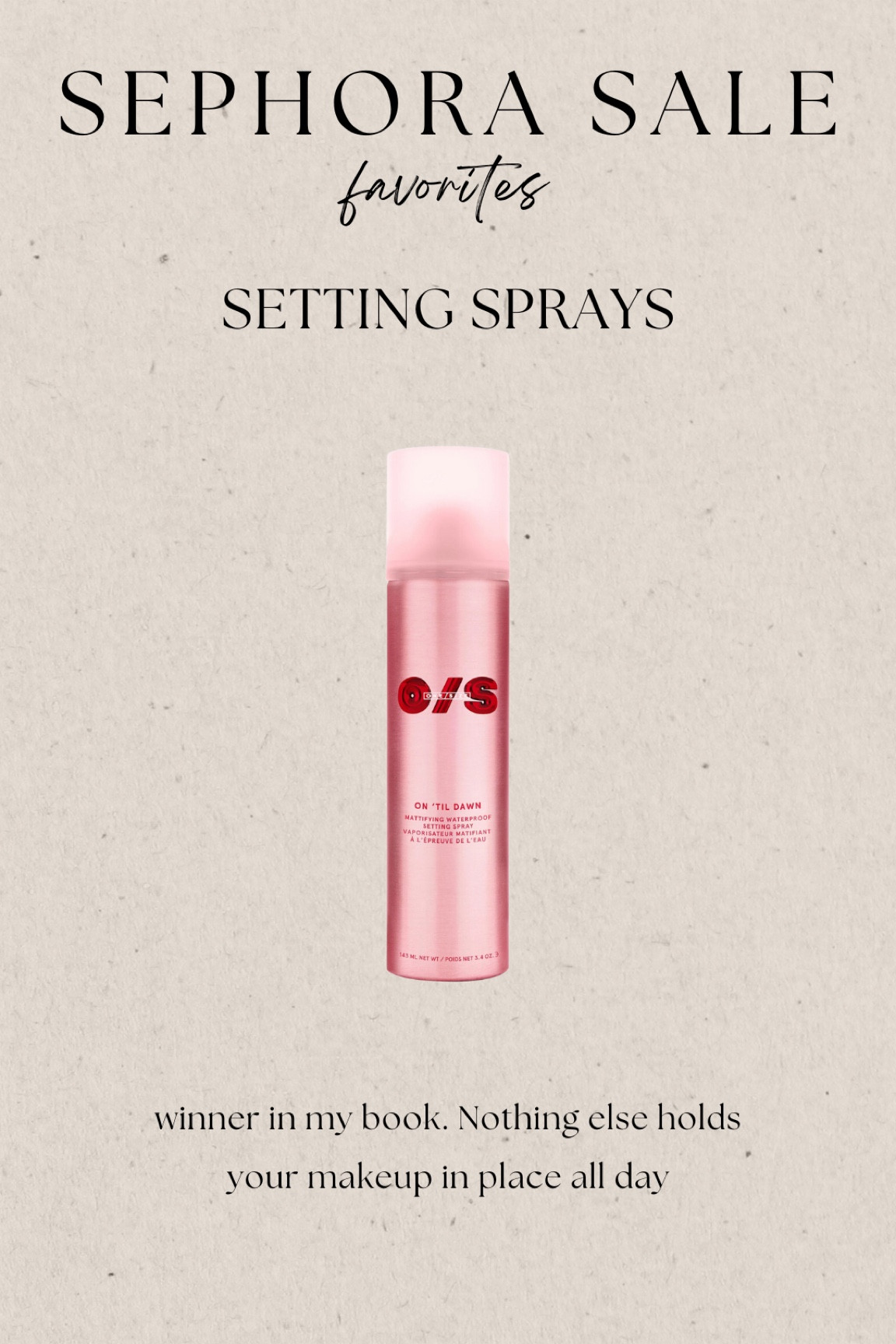 Best setting spray @ Sephora 

#LTKxSephora #LTKbeauty #LTKsalealert