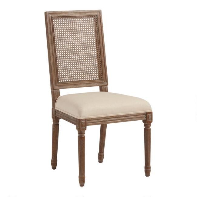 Square Cane Back Paige Upholstered Dining Chair Set Of 2 | World Market