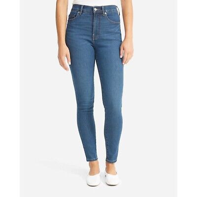 Everlane The Authentic Stretch High-Rise Skinny Mid Blue Wash 24 Ankle  | eBay | eBay US