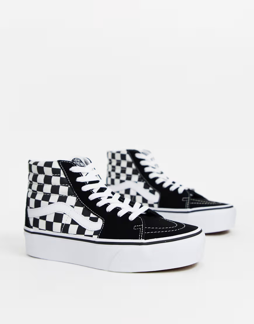 Vans SK8-Hi Platform 2.0 trainers I check black-white | ASOS (Global)