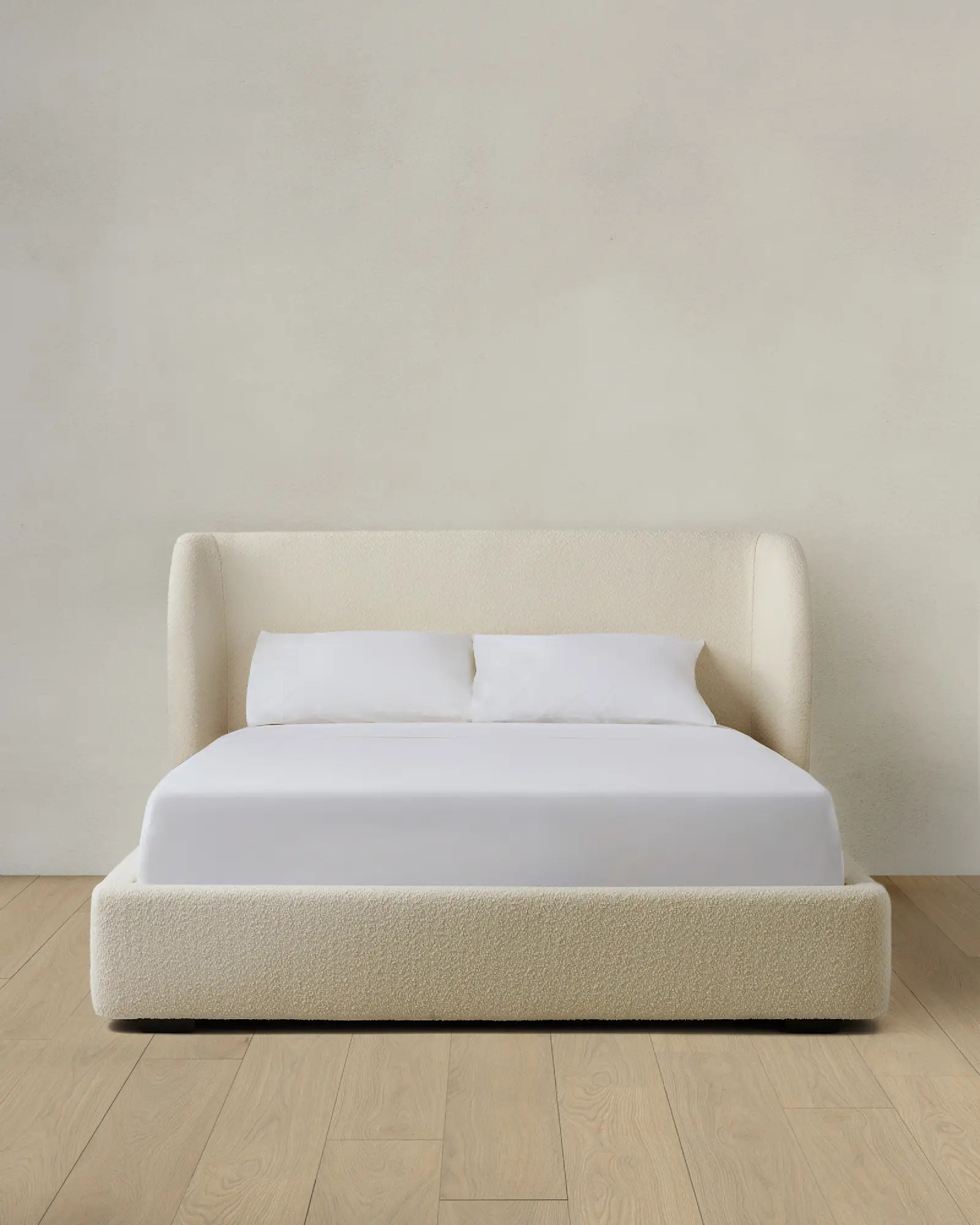 Performance Boucle Shelter Bed in Ivory | Quince