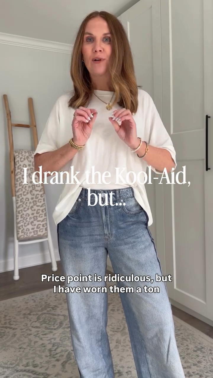 Ok ladies, I drank the sweatpants jeans Kool-Aid. And I’m not going to lie…I LOVE them. They are the perfect pants for my lifestyle. So obviously I went in the hunt for a look for less and found this style. More “jean” and less “sweatpants” but I give them a 10/10 for style and comfort and they’re under $40! They also come in 4 inseam lengths and 3 washes which is AMAZING 🤩 

Trendy Amazon fashion finds, track pants outfit, styling trends over 40, affordable high quality fashion, spring trends 2026, designer inspired, street style

#LTKmomlife #LTKActive #LTKOver40