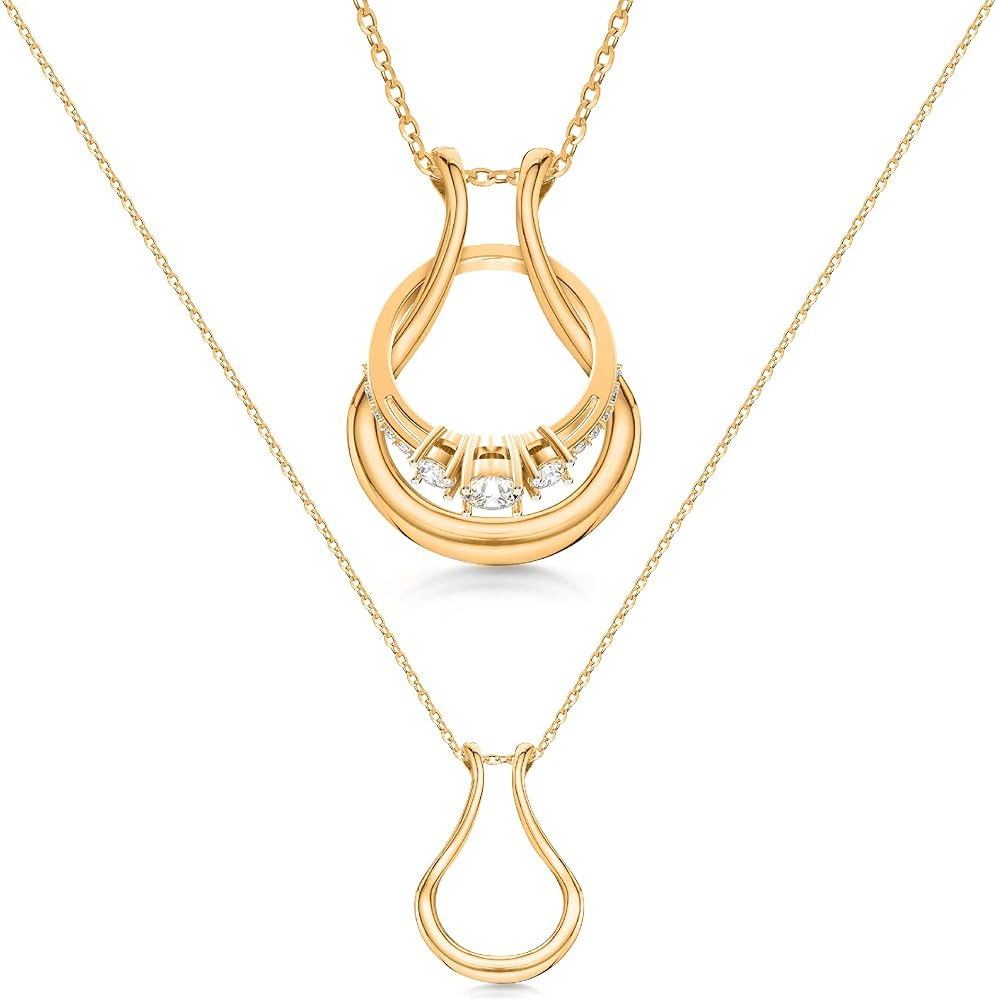 Original Patented Ring Holder Necklace - Stainless Steel Necklace Ring Holder - Women & Men Weddi... | Amazon (US)