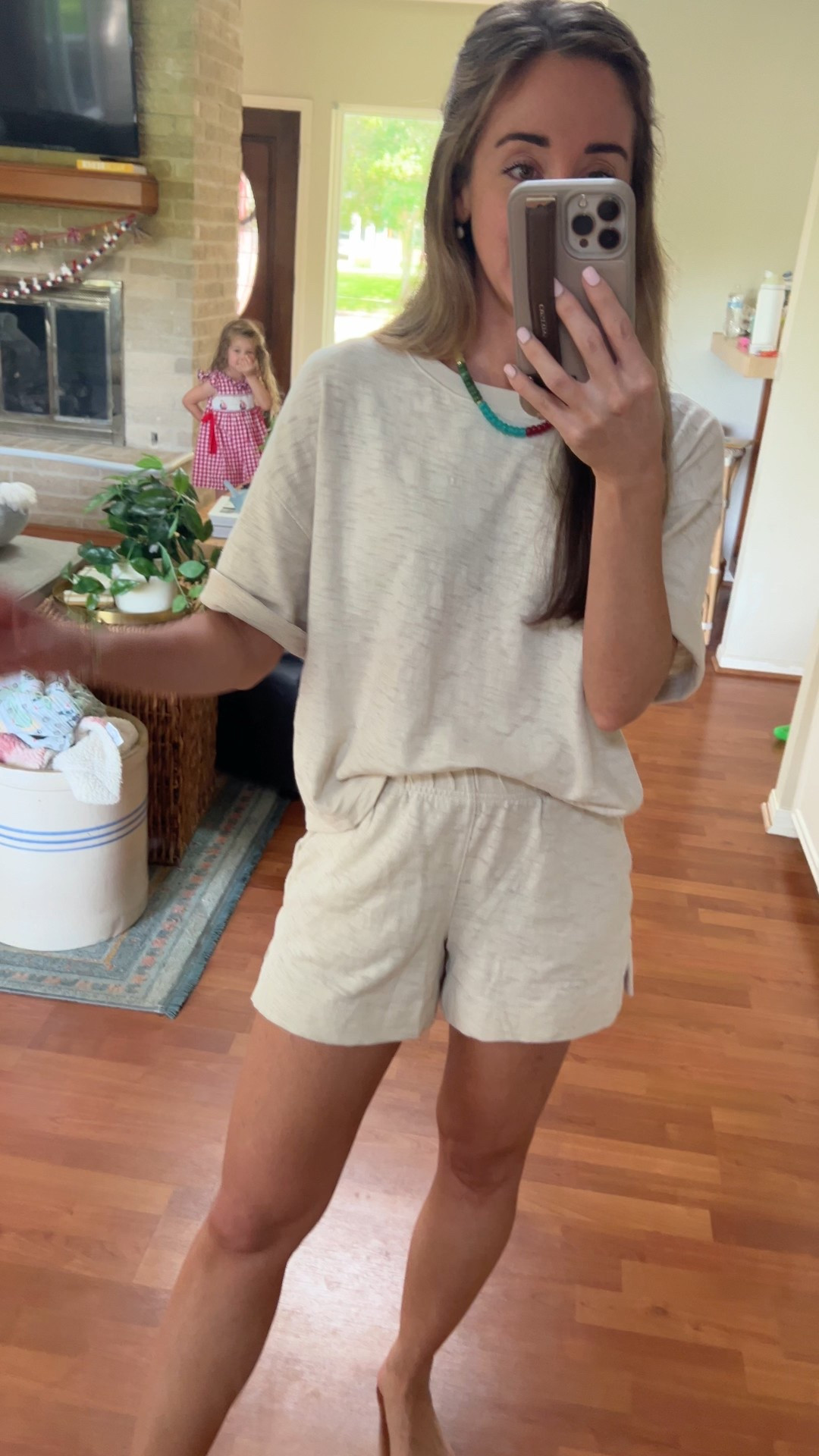 $12 top and $8 bottom from target! I love the sandy natural color. Neutral set. Top in S and bottom in XS 

#LTKTravel #LTKFindsUnder50