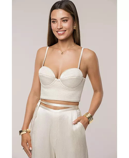 JLUXLABEL Women's Thalia Textured Bustier - Macy's | Macy's