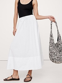Cotton Poplin Maxi Skirt | Banana Republic (US)