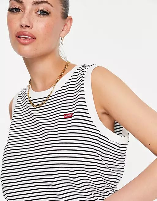 Levi's red tab logo tank in stripe | ASOS (Global)