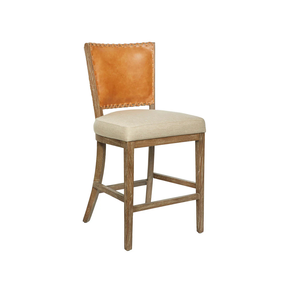 Furniture Classics Leather and Linen Hair on Hide Counter Stool | The Addison West