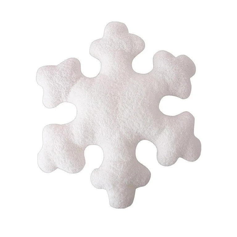 Vicbovo Christmas Pillows Snowflake Shaped Plush Pillow Soft Snowflake Plush Throw Pillow Pillow ... | Walmart (US)