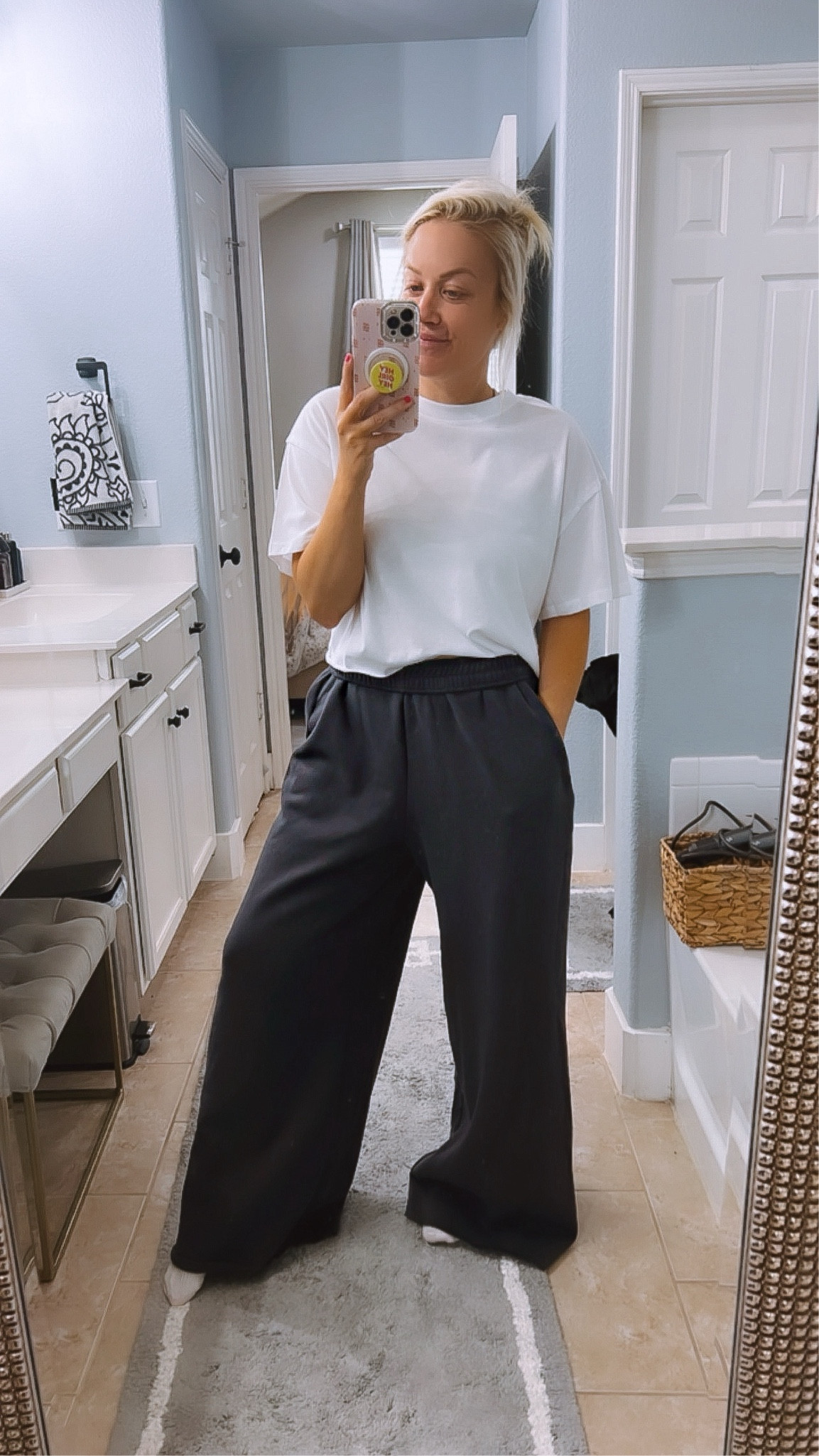 Target NEW wide leg sweatpants by wild fable - size medium 
Cropped tshirt - size small 

#LTKsalealert #LTKstyletip #LTKtravel