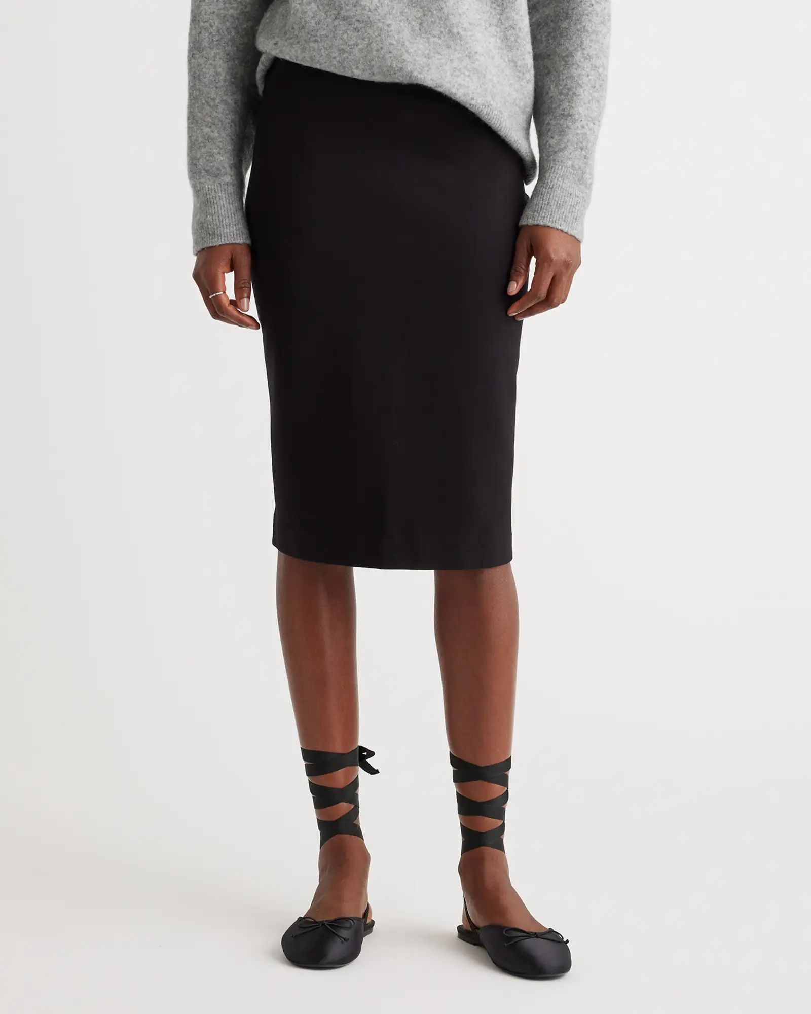 Ultra-Stretch Ponte Pencil Skirt | Quince