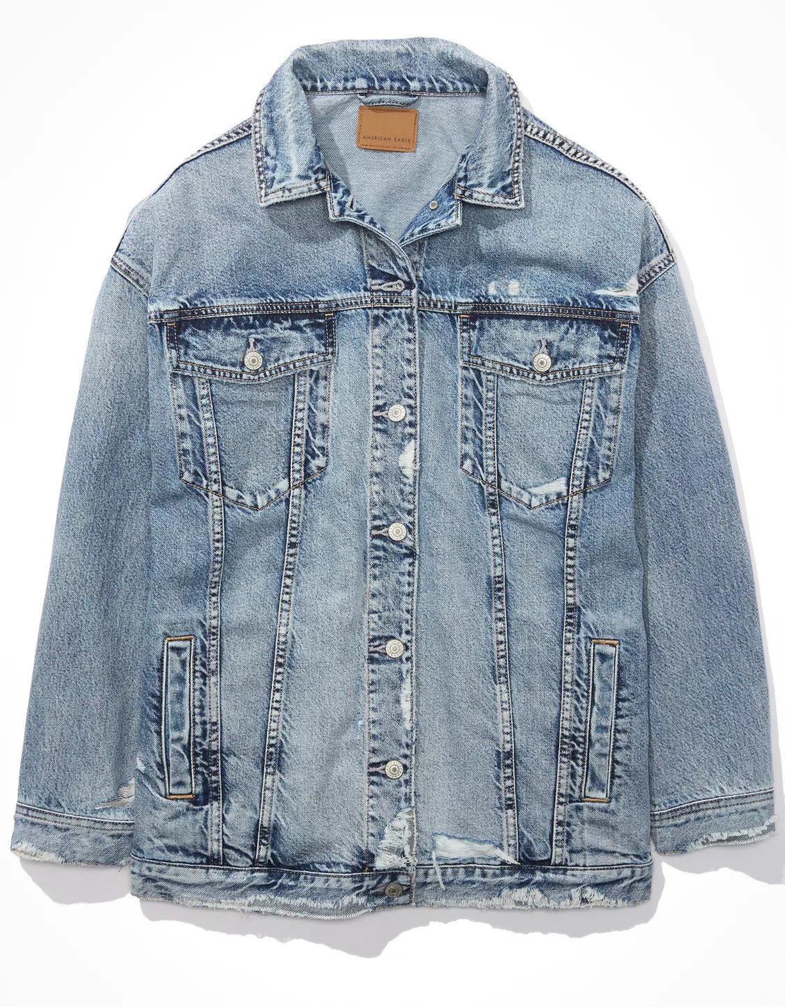 AE Super Oversized Denim Jacket | American Eagle Outfitters (US & CA)