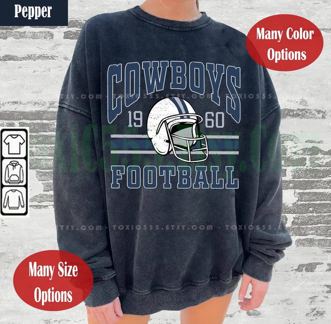 Dallas Football Sweatshirt Dallas Fan Crewneck Sweatshirt - Etsy | Etsy (US)