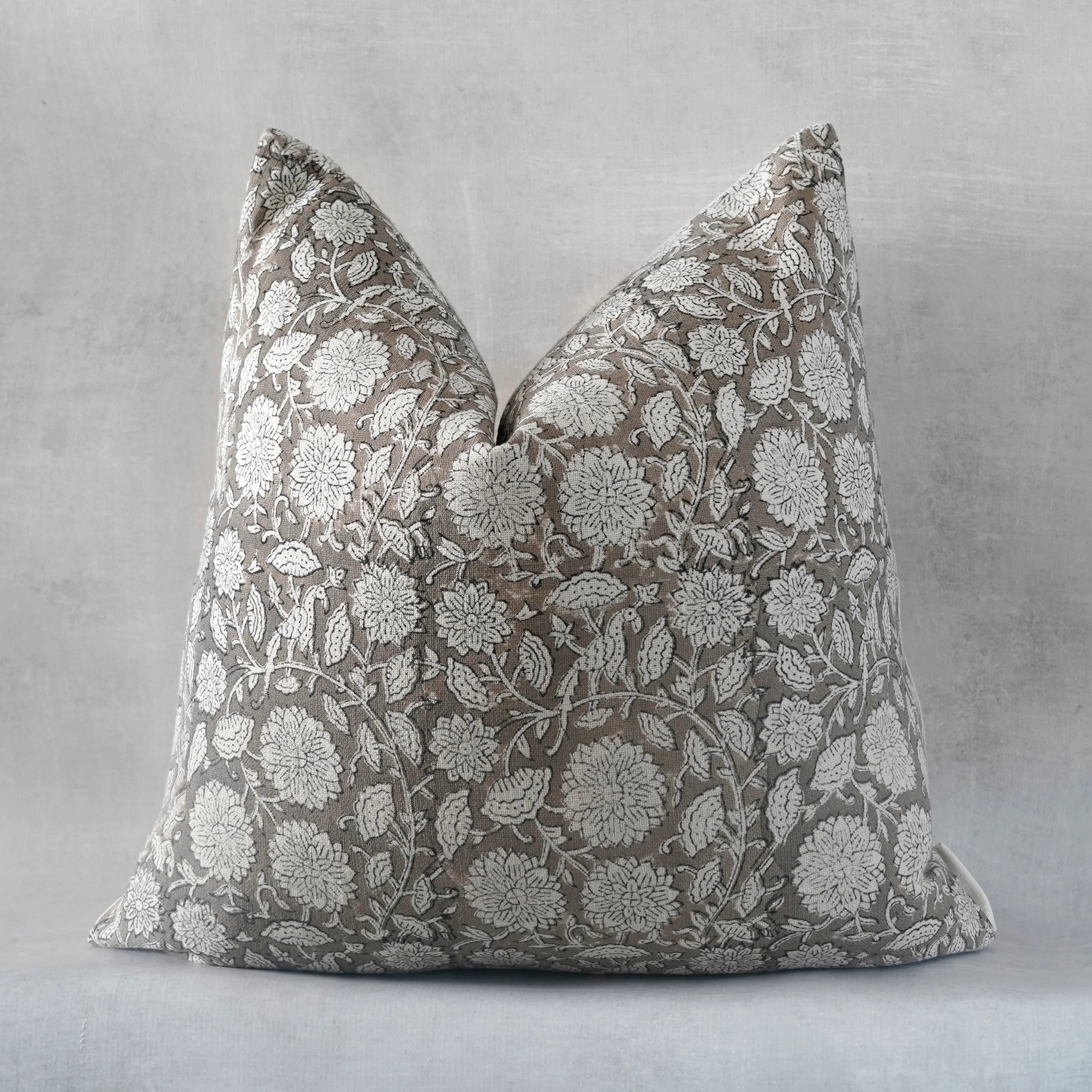 KEHINDE- Indian Hand Block Linen Pillow cover | Ruffled Thread