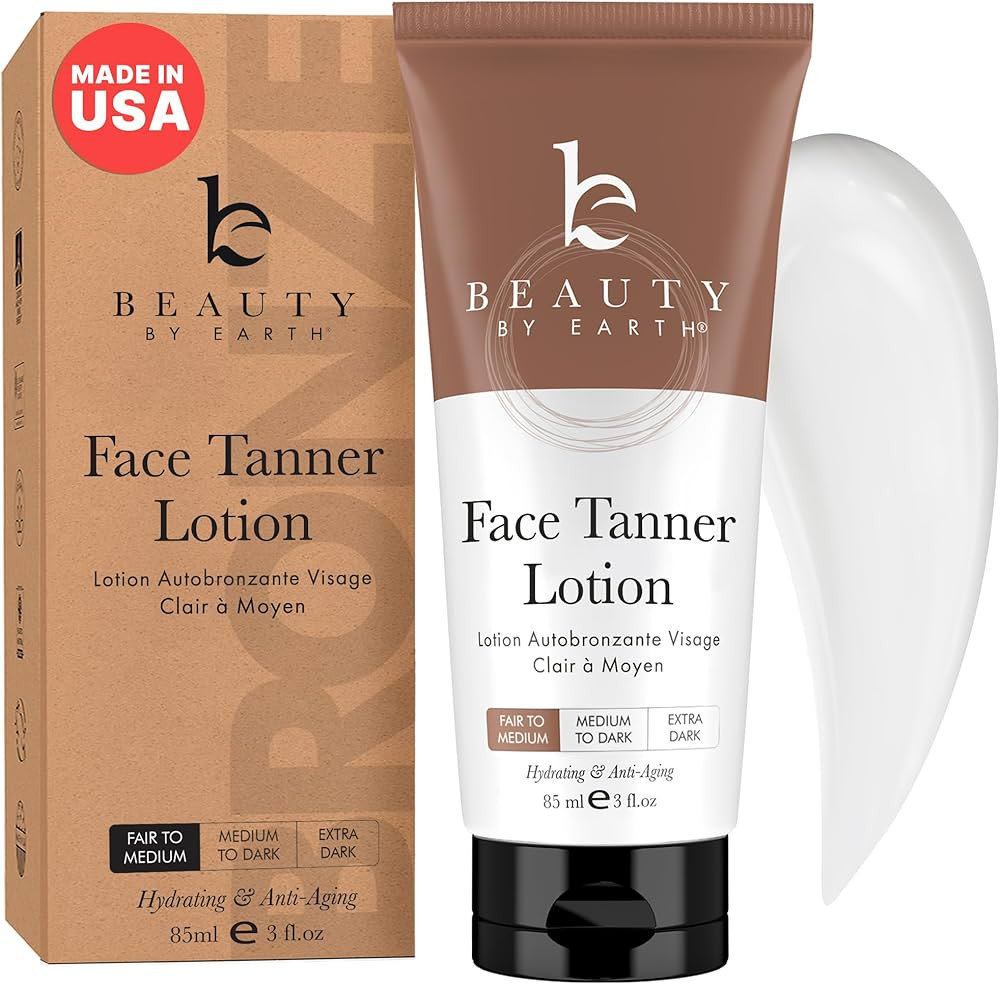 USA Made with Natural & Organic Ingredients Face Tanner - Face Self Tanning Lotion, Non Toxic Sel... | Amazon (US)