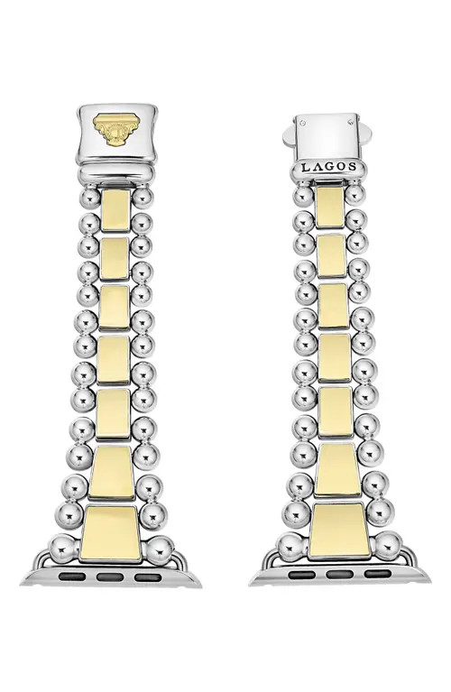 LAGOS Smart Caviar Two-Tone Watchband for Apple Watch® in Two Tone at Nordstrom, Size 8 | Nordstrom