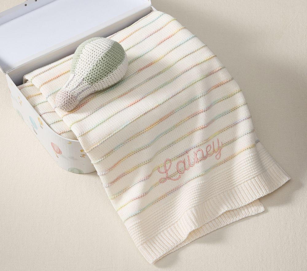 Hot Air Balloon Baby Blanket & Rattle Giftset | Pottery Barn Kids