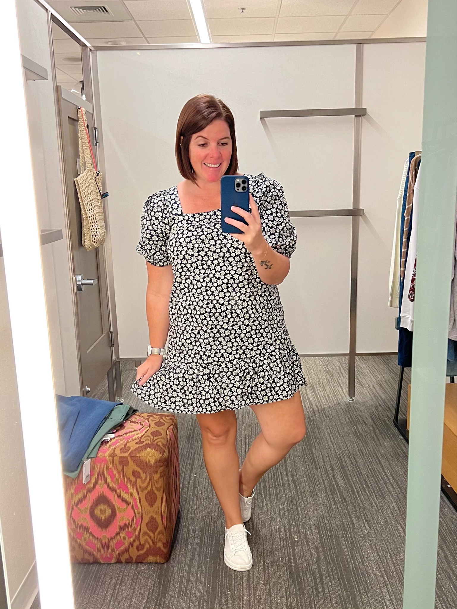 I had some questions with this dress when I saw it online, but I was pleasantly surprised when I tried it on! The dress is from Billabong and this is the only pattern it comes in. I would say the dress runs TTS (I’m in a medium), but I would size up for length! The sale price on this dress is $44.99! 

#LTKstyletip #LTKxNSale #LTKsalealert