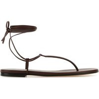 Gianvito Rossi Brown Nappa Leather Gwyneth Thong Sandals | Balardi (US & Canada)