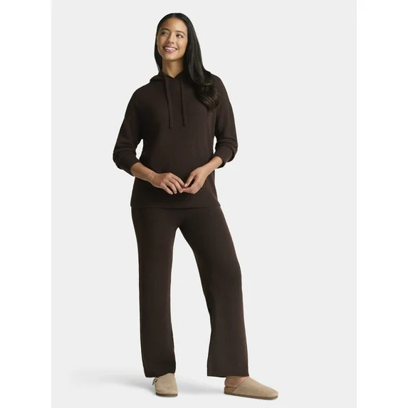 Time and Tru Women's Hoodie Sweater and Pants Set, 2-Piece, Sizes: XS-XXXL | Walmart (US)