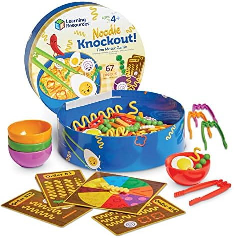 Learning Resources Noodle Knockout! Fine Motor Game,Fine Motor Skills Toys, 67 Pieces, Ages 4+ | Amazon (US)