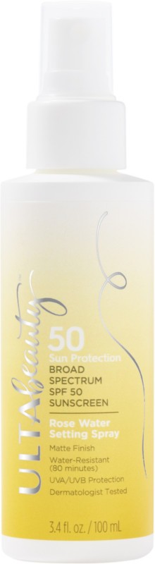 SPF 50 Sunscreen Rose Water Setting Spray | Ulta