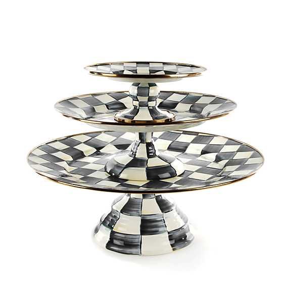 Courtly Check Pedestal Platters - Set of 3 | MacKenzie-Childs