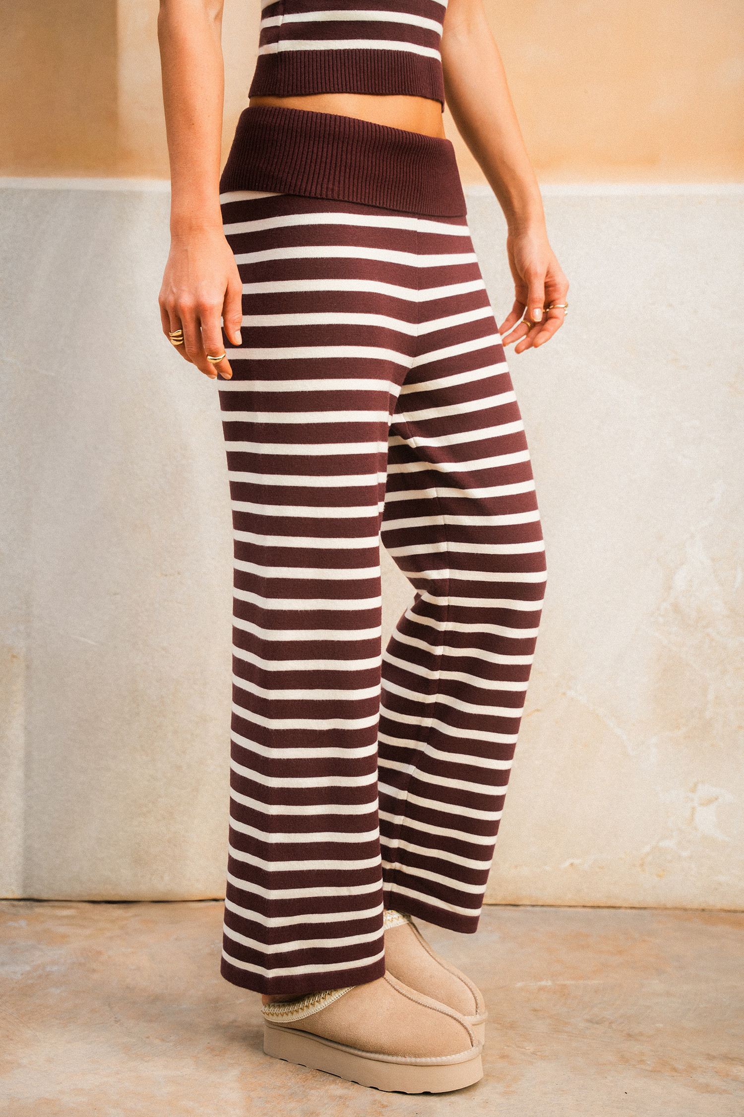 Unwind Striped Knit Pants | Cupshe US