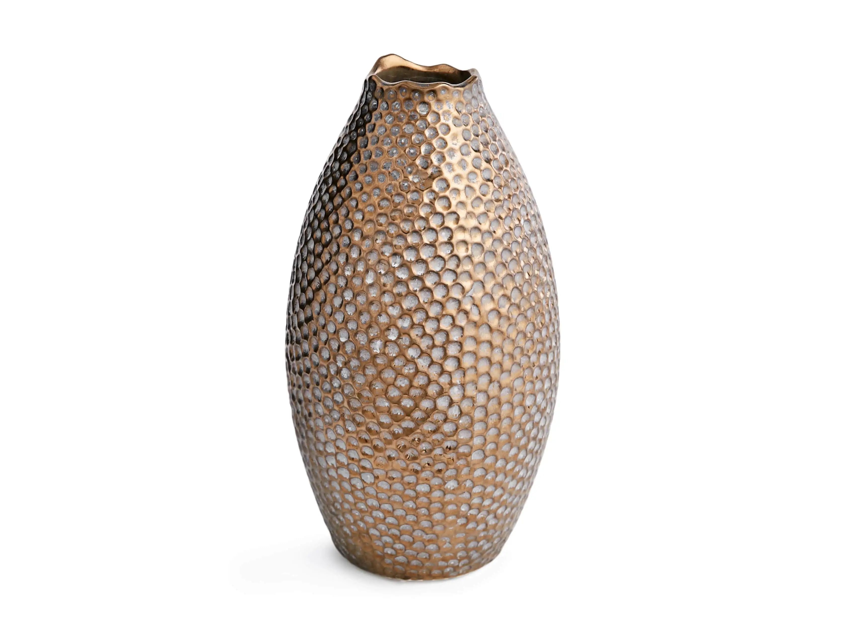 Eva Tall Vase in Gold | Arhaus