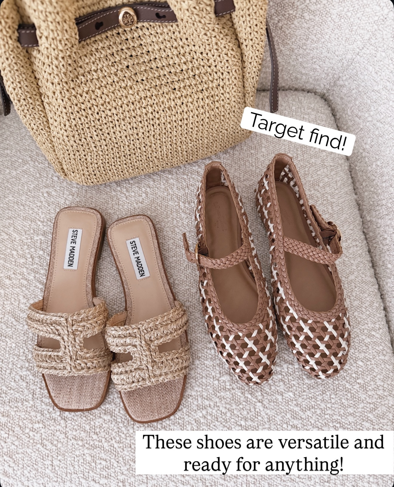 These neutral shoes go with everything and instantly pull an outfit together.

target shoes, woven flats, summer sandals women, neutral outfit ideas, casual chic shoes, comfortable flats, everyday sandals, spring summer outfits, versatile wardrobe pieces, affordable fashion finds, women over 40 style, travel outfits, easy outfit ideas

#LTKTravel #LTKOver40 #LTKmomlife