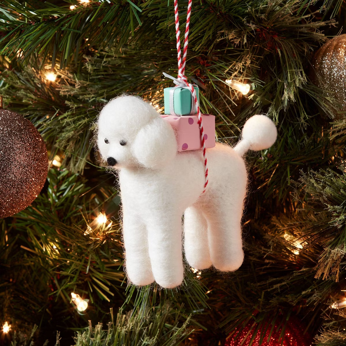 Felted Wool Standard Poodle Dog Christmas Tree Ornament - Wondershop™ | Target