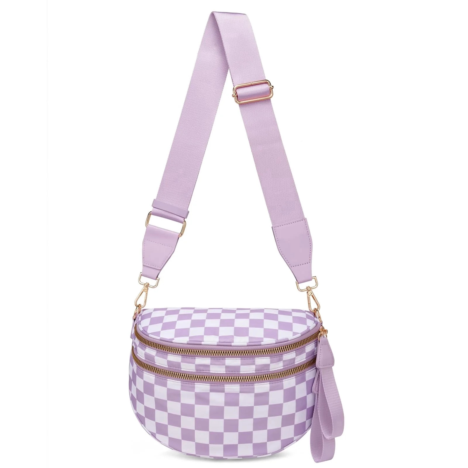 Gynky Checkered Crossbody Bag Bum Bags for Women, Spacious Nylon Shoulder Handbag Purse Fanny Packs Belt Bag - Walmart.com | Walmart (US)