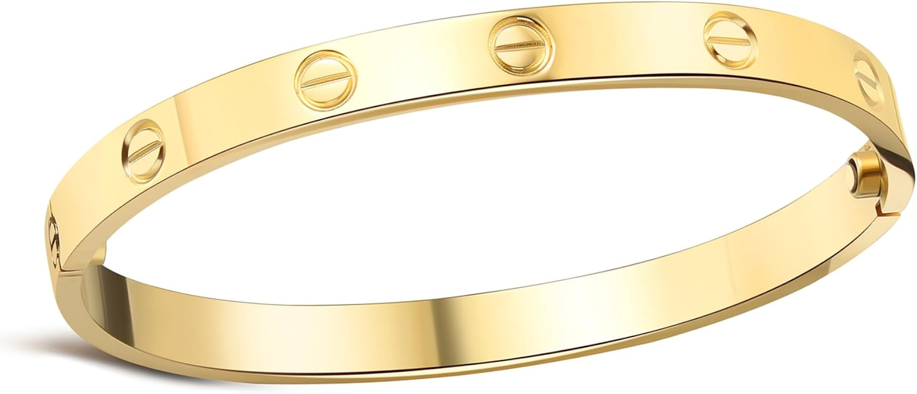 18K Gold Bracelet Cuff Bracelet, Fashion Gold Love Bracelet, Simple Ladies Jewelry Gift, Bracelet... | Amazon (US)