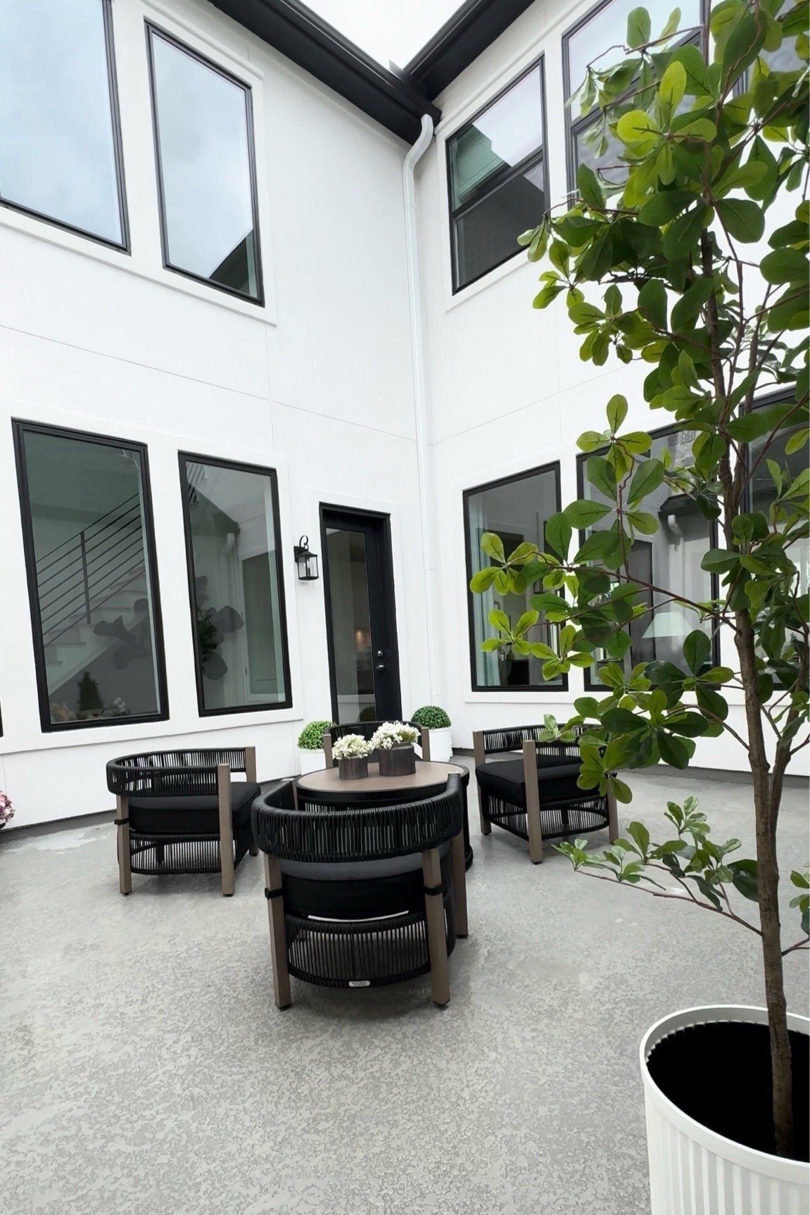 Shop my gorgeous 5 piece conversational set that comes in a dining set with a protective umbrella. The cushions are weather resistant and come pretreated with Scotchguard! 🎊

My fire pit and rocking chairs are available!🤍🤎

My white resin planters are super lightweight and are still in stock!

Shop all these items before they sell out! 😆

#LTKHome #LTKSpringSale #LTKSaleAlert