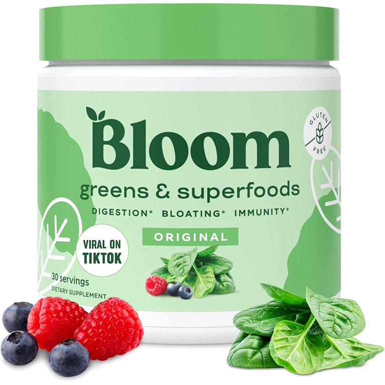 Bloom Nutrition Super Greens Powder Smoothie & Juice Mix - Probiotics for Digestive Health & Bloa... | Walmart (US)
