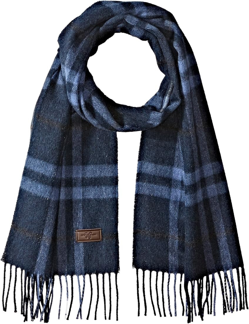 Patterned 100% Italian Cashmere Scarf for Men – Ultra-Soft Men’s Winter Scarves, 66-Inches x 12-Inch | Amazon (US)