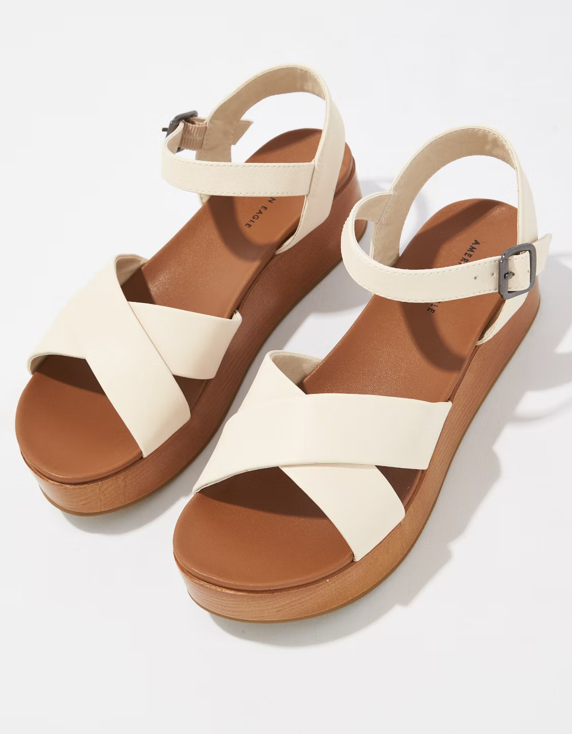 AE Crossover Platform Wedge Sandal | American Eagle Outfitters (US & CA)