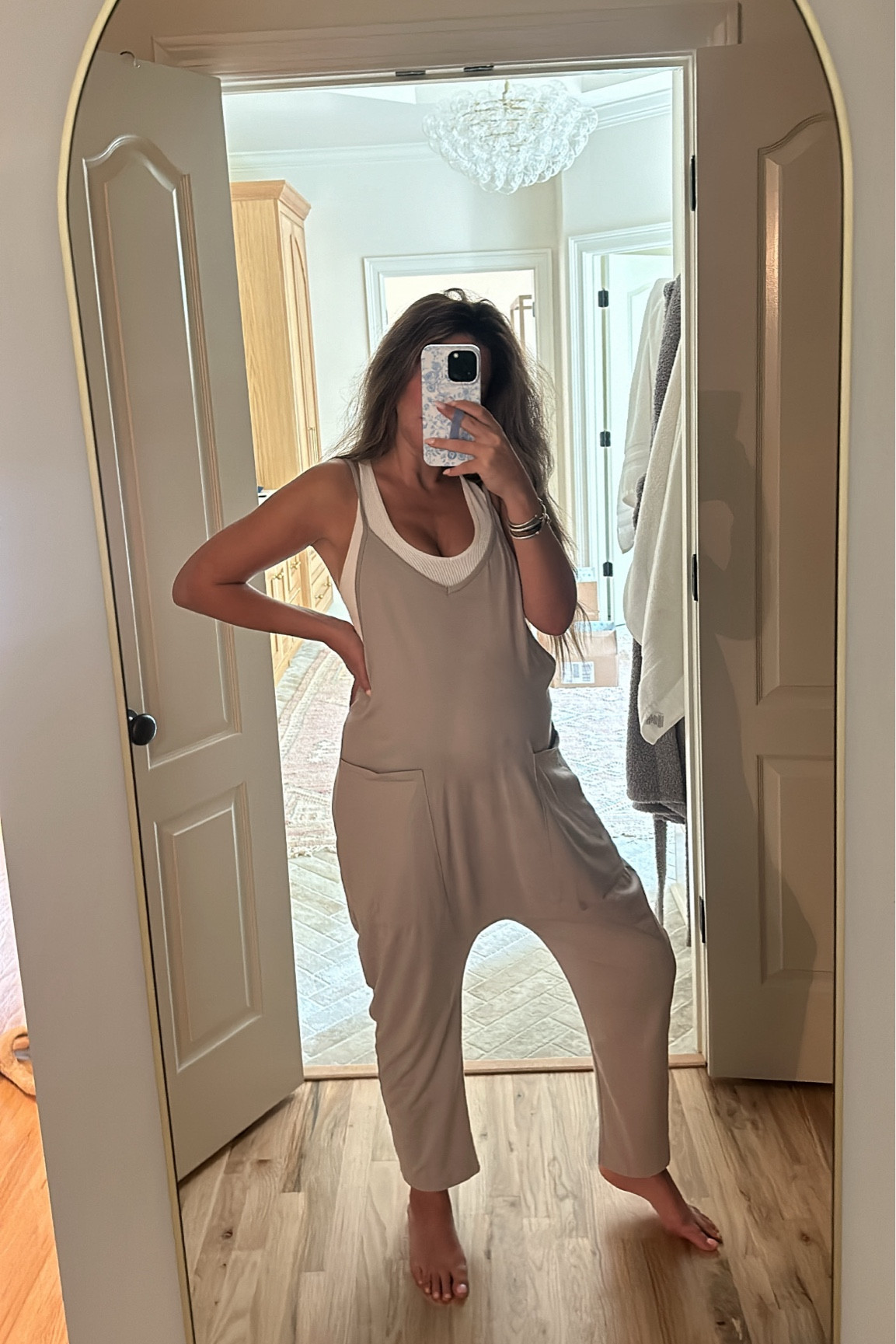 Bump friendly Amazon jumpsuit 
Free people 
Casual 

#LTKFindsUnder50 #LTKStyleTip #LTKBump