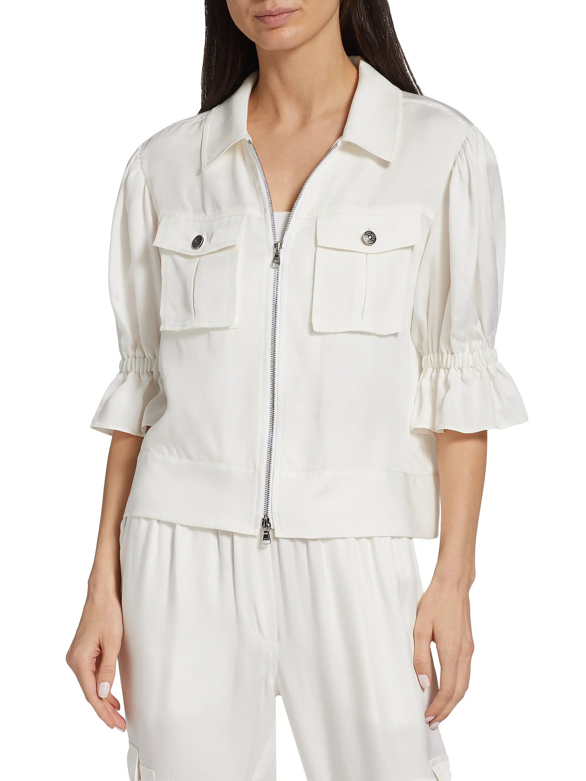 Holly Puff-Sleeve Utility Jacket | Saks Fifth Avenue