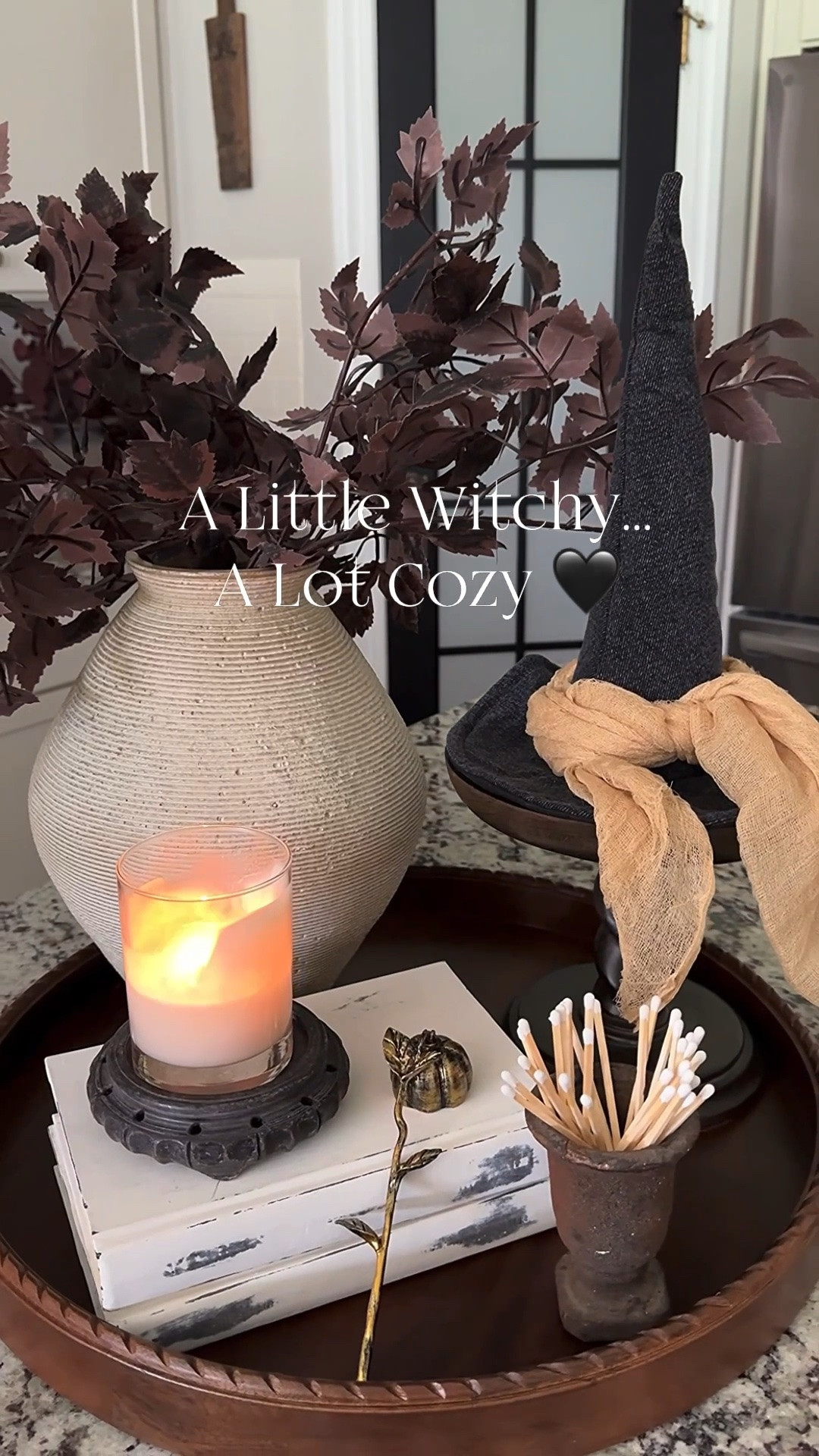 A fun Witchy tray styling!! Loving this vintage look for Halloween. I’ve sourced several vintage pedestals like mine. The tray I used is currently out of stock so I’ve linked several other options. 


Round tray, vintage barley twist pedestal, white vase, plum stems, witch hats, vintage looking books, black pedestal for candle, pumpkin snuffer, mini urn, matches

#LTKstorytime #LTKSeasonal #LTKHome