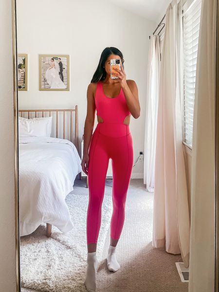 This is my absolute FAVORITE workout onsie style and I have it in both black and pink. The back detail and cut out designs are so cute — not to mention it’s very functional, fits well on longer torsos and easy to layer for different seasons 

#LTKstyletip #LTKSeasonal #LTKFitness