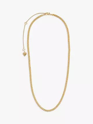 Wanderlust + Co Romee Curb Chain Necklace, Gold | John Lewis (UK)