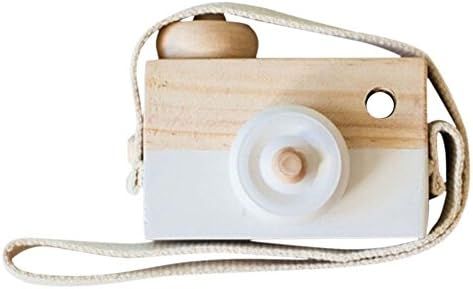 Wooden Mini Camera Toy Pillow Kids' Room Hanging Decor Portable Toy Gift White Color | Amazon (US)