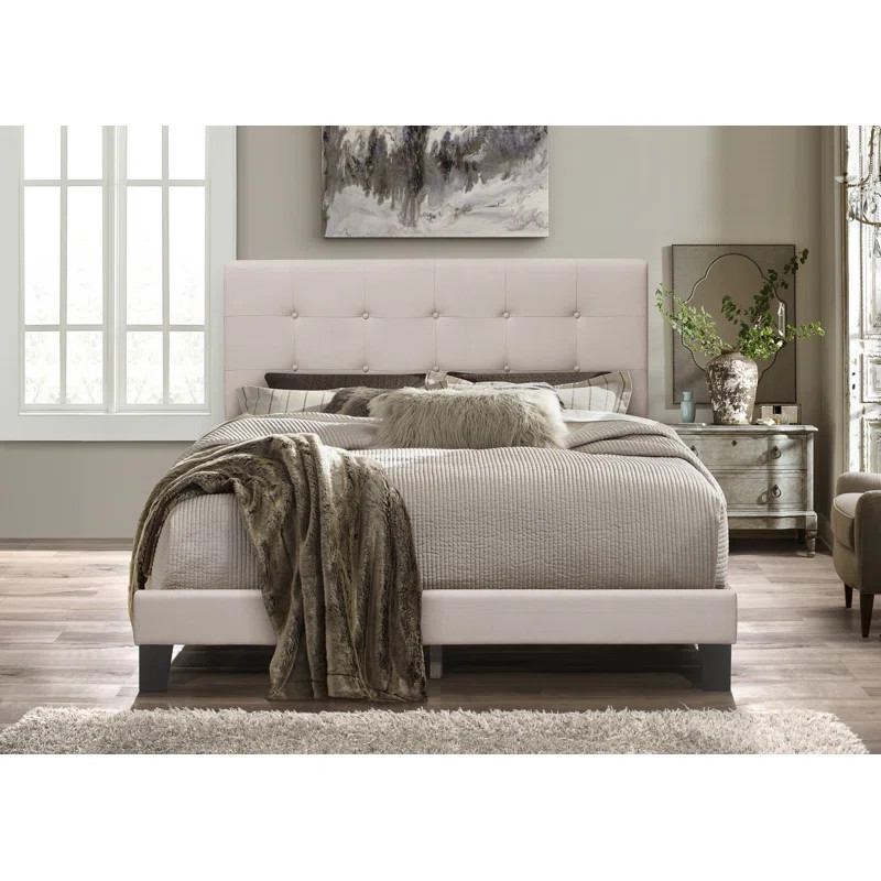 Abdiel Tufted Upholstered Low Profile Platform Bed | Wayfair North America