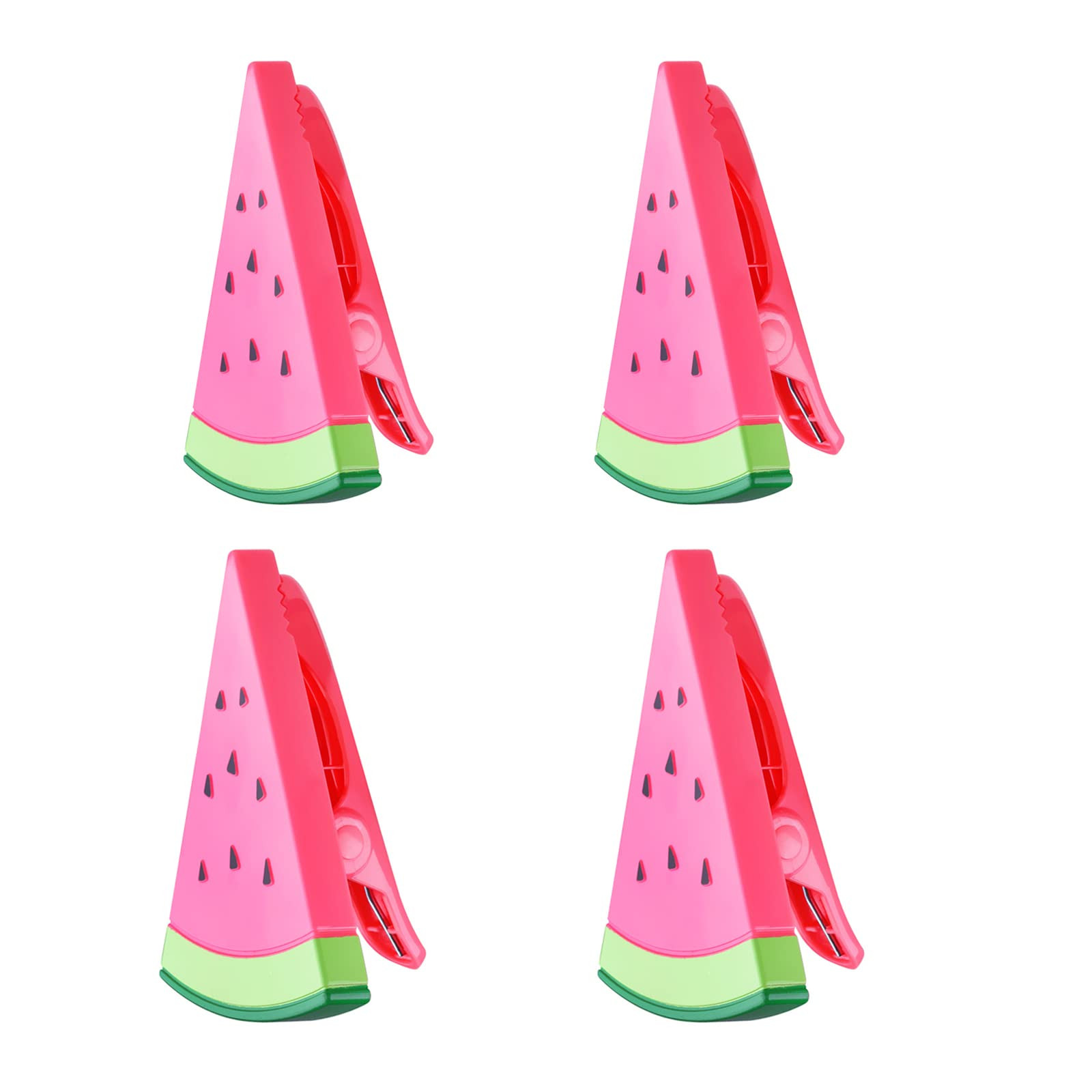 Beach Towel Chair Clips 4 Pcs, Big Size Watermelon Red Plastic Lounge Chair Towel Clips, Pool Cli... | Amazon (US)