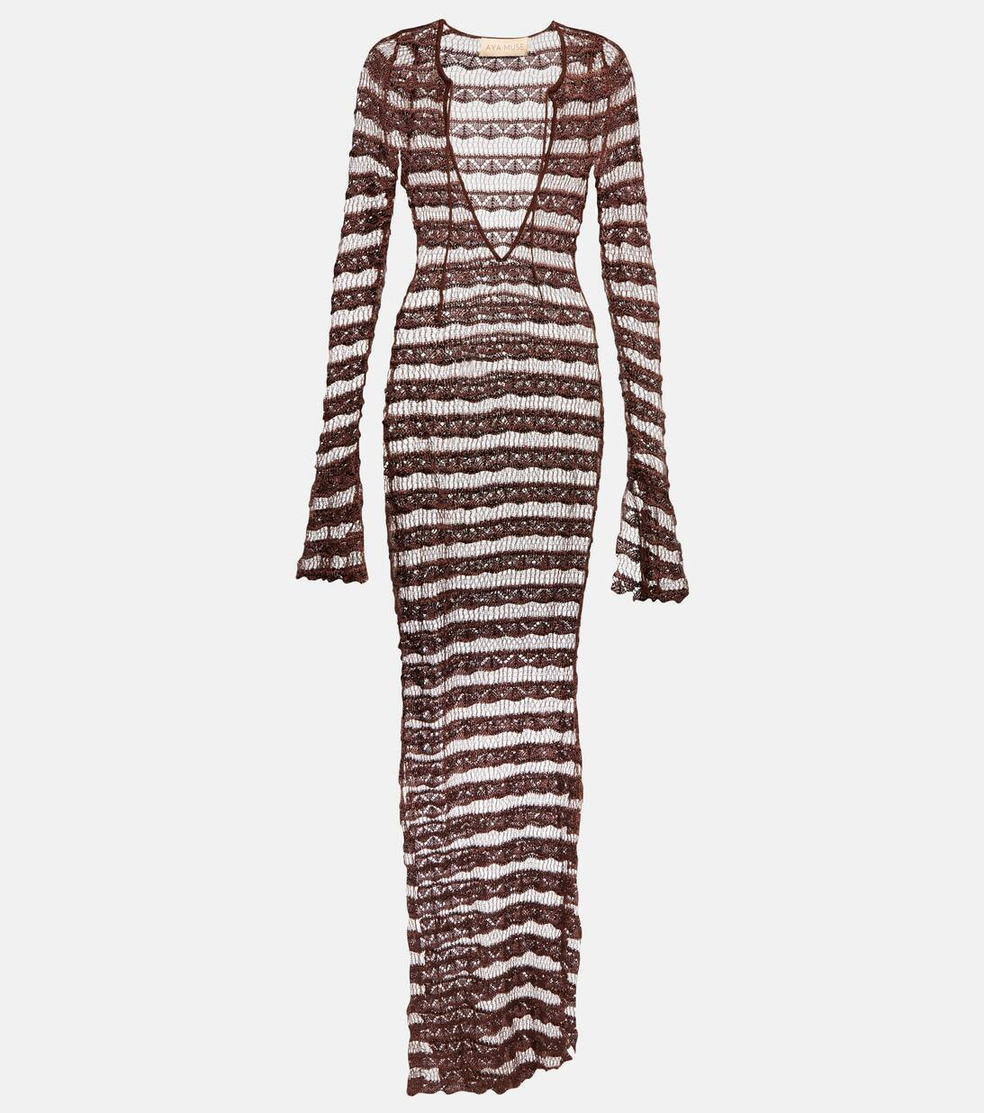 Semi-sheer lace maxi dress | Mytheresa (INTL)