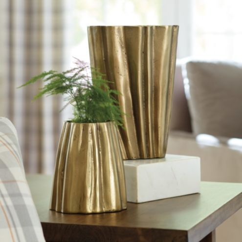 SK Gold Pottery Flower Vase Large | Ballard Designs, Inc.