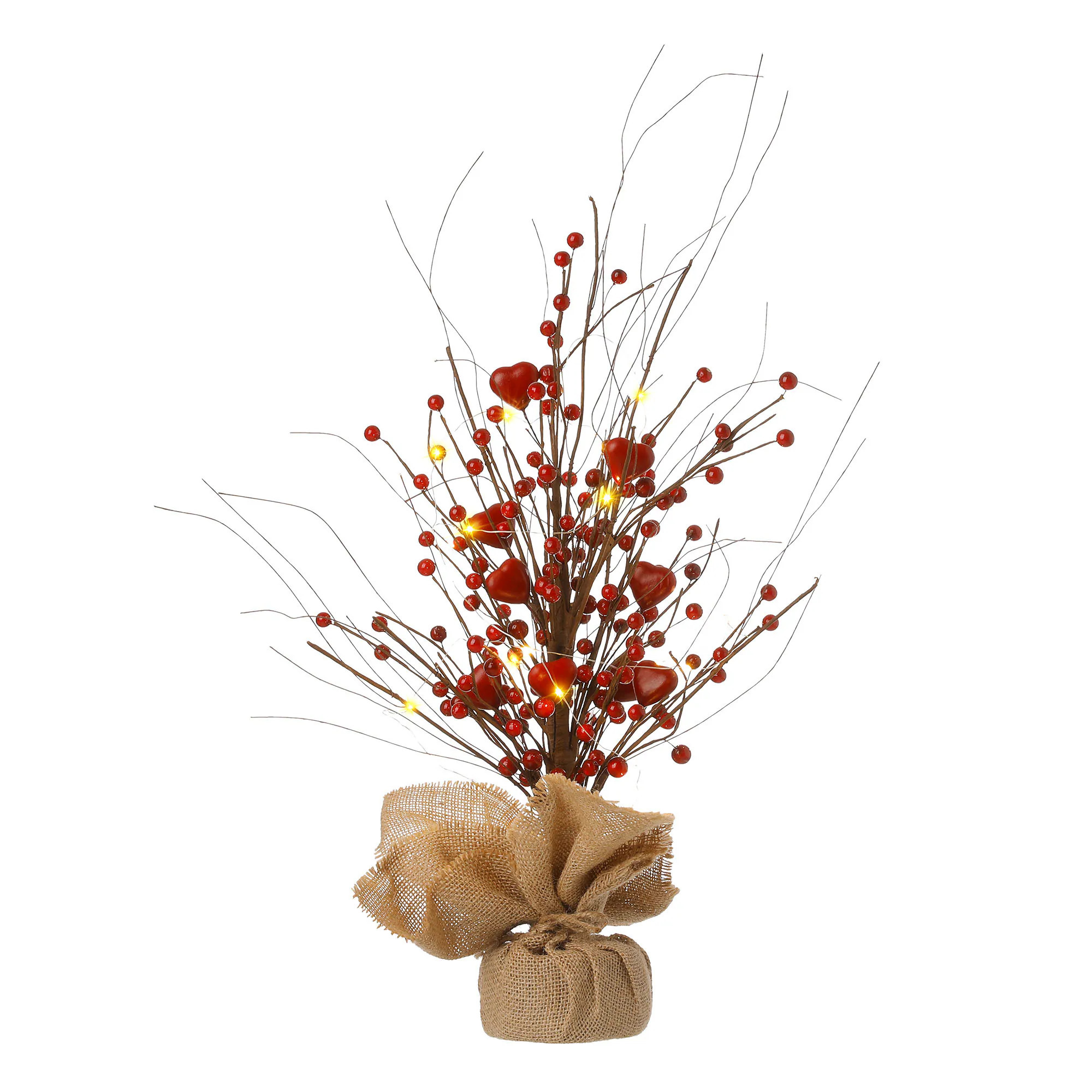 Glitzhome 18-in H Lighted Valentine's Day Tabletop decoration in Red | 2005000058 | Lowe's