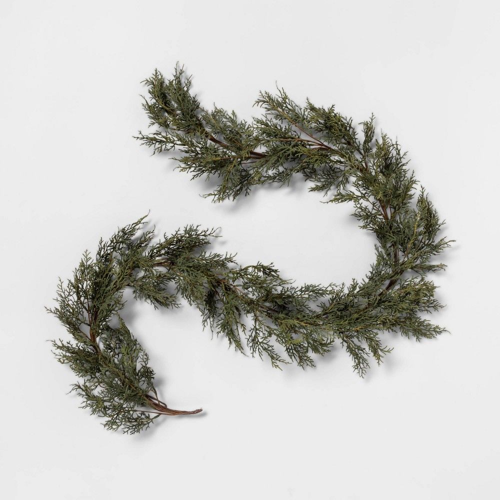 72"" Faux Cypress Garland - Hearth & Hand with Magnolia, Green | Target