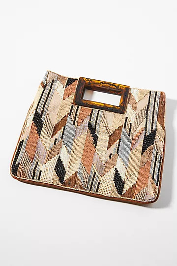 Geometric Beaded Clutch | Anthropologie (US)